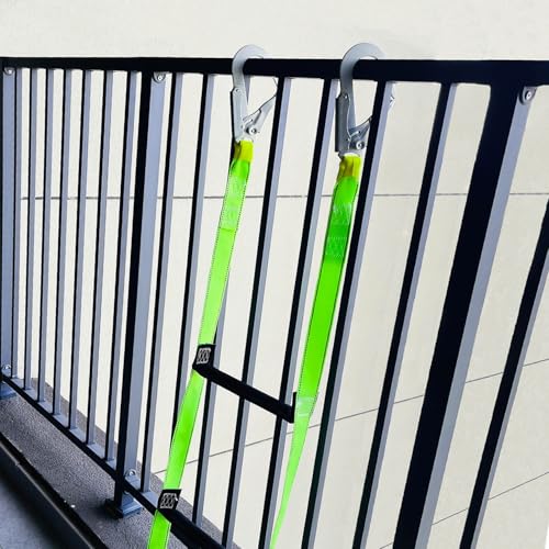 FKNGS Fire Escape Ladder with 2 Heavy Hooks, 26.5 Feet Emergency Fire Ladder for 2-3 Story Homes, Reusable Safety Rope Ladders for Balcony Railing Treehouse, Green - Image 2