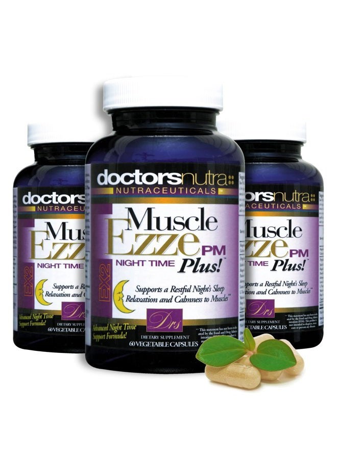 Doctors Nutra Nutraceuticals كبسولات مصل إيز PM بلس لوقت النوم - عبوة من 3 مع الميلاتونين، فاليريان، البابونج، بلسم الليمون - Image 1