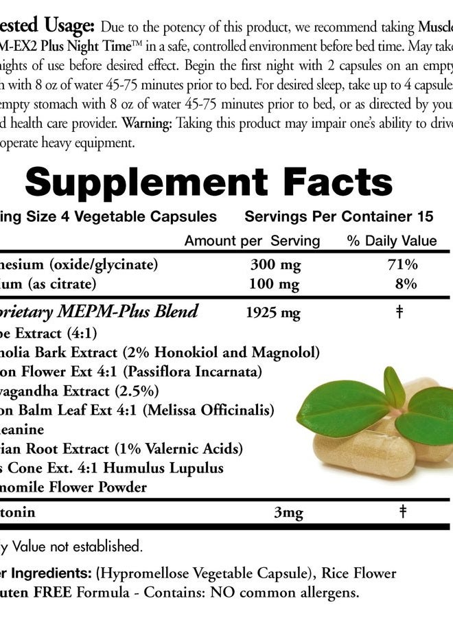 Doctors Nutra Nutraceuticals كبسولات مصل إيز PM بلس لوقت النوم - عبوة من 3 مع الميلاتونين، فاليريان، البابونج، بلسم الليمون - Image 2
