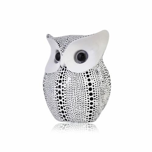 CraftVatika Modern Classy Resin Art Figure White Owl Showpieces for Home Decor Good Luck - Pack of 1 Owl Showpieces for Home Decor - Image 3