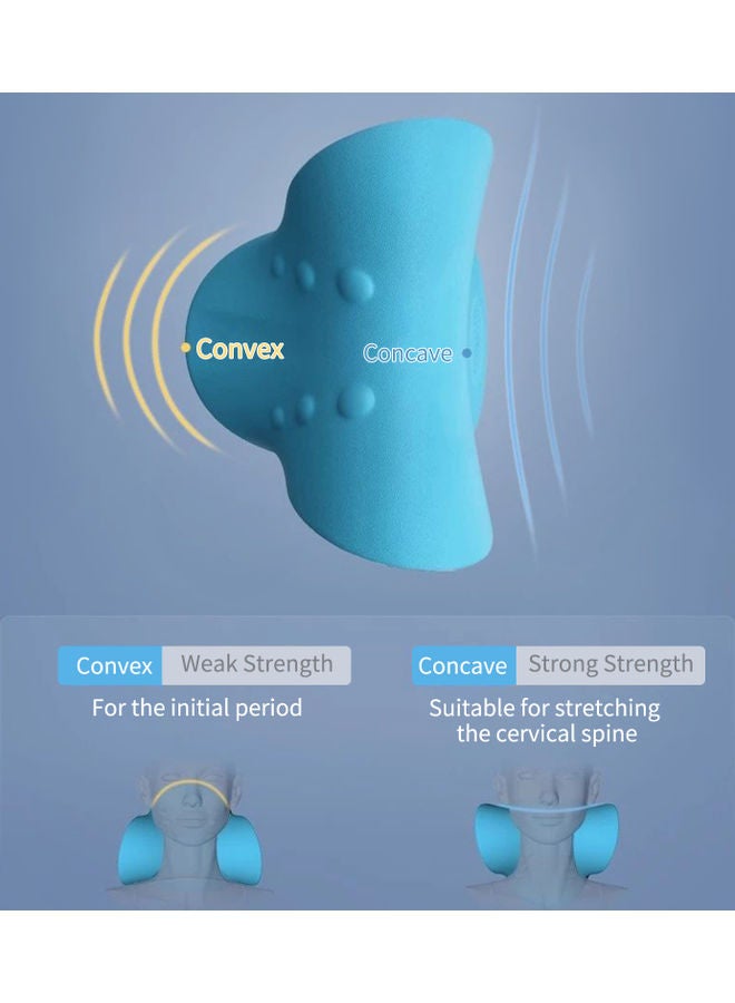 إسكدنيا وسادة محمولة مناسبة لدعم العلاج الرقبة مطاط أزرق 22x12x17سم - Image 4