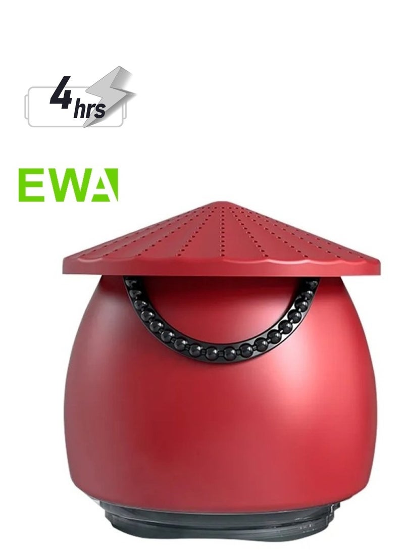 EWA A123 Portable Mini Speaker Chinese Style Bluetooth Speaker (Red) - Image 1
