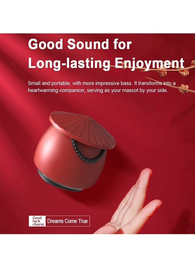 EWA A123 Portable Mini Speaker Chinese Style Bluetooth Speaker (Red) - Image 5