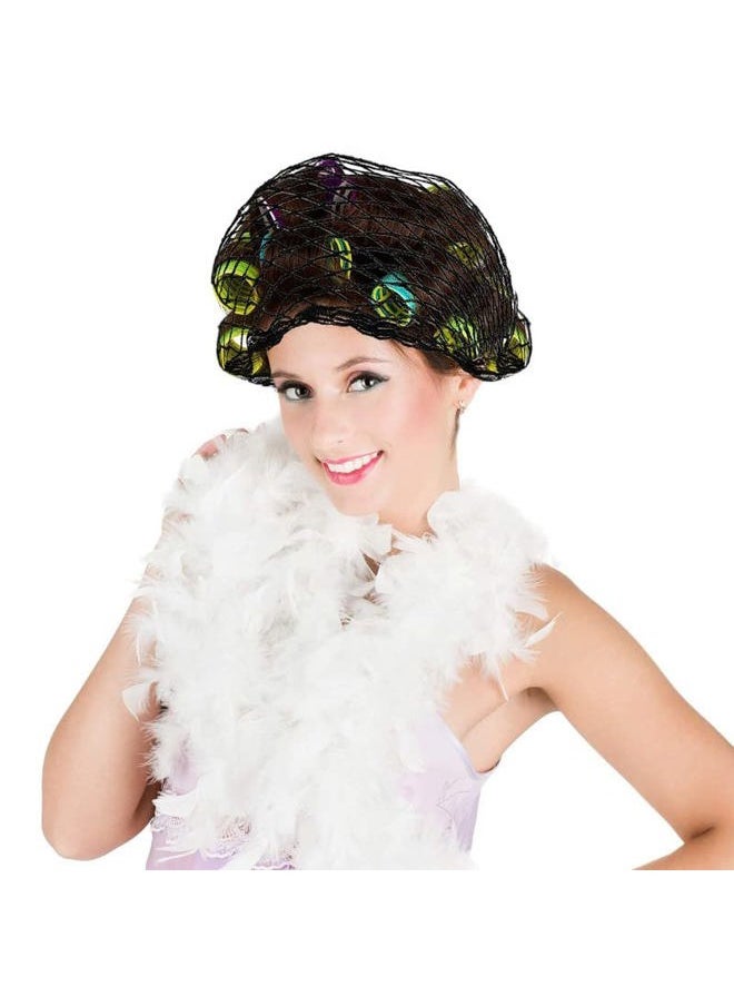 WILLBOND Cotton Triangle Hair Net for Rollers, Women Mesh Hair Net Setting for Sleeping, 35 x 35 x 57 Inches, Black (4)  - Image 5