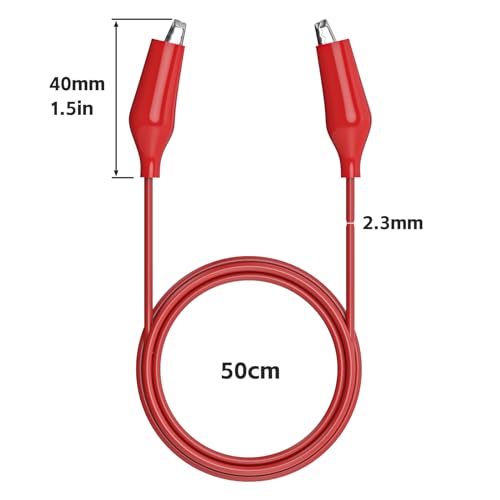 Goupchn 10PCS Alligator Clips Electrical Test Leads Dual Ended Crocodile Clips Jumper Wires for Circuit Connection Electrical Testing Red&Black - Image 5