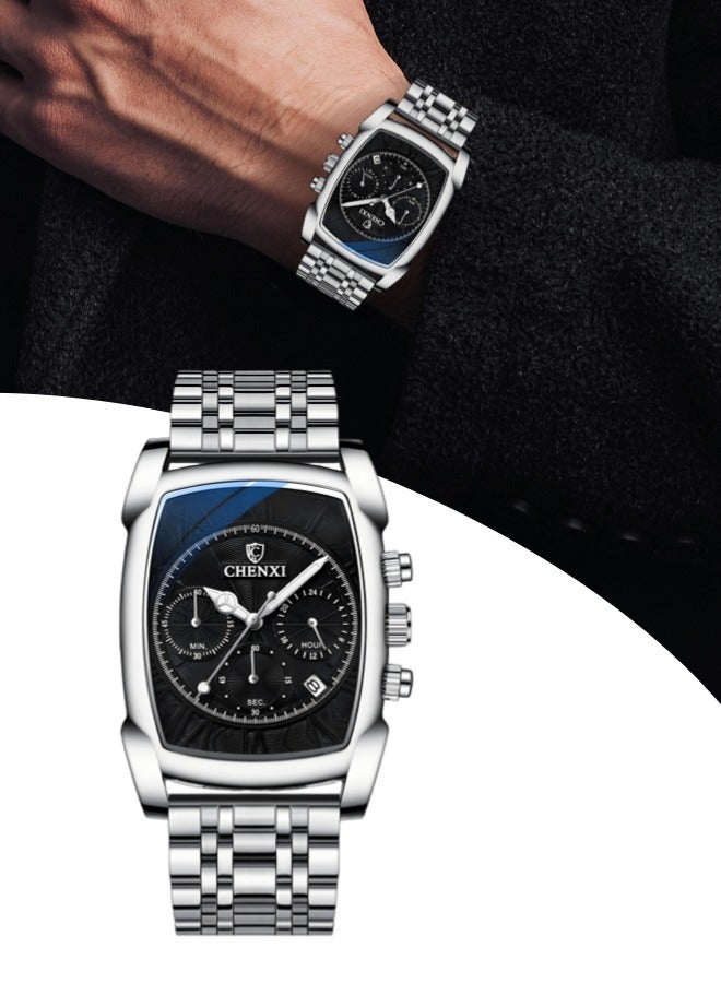 Chenxi Men's Waterproof Square Watch（Men's business watches, waterproof luminous quartz watches, square quartz watches） - Image 1