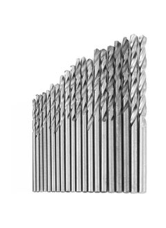 SWISSO SWISSO 20pcsset Drill Bit HSS Straight Shank Power Tool 0225mm Twist Drill Bits Pack of 1 Silver  - Image 2