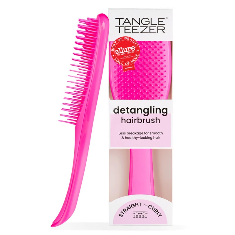 Tangle Teezer Ultimate Detangler Brush for Wet & Dry Hair, Eliminates Knots & Reduces Breakage for Straight to Wavy Hair Types, Runway Pink - Image 1