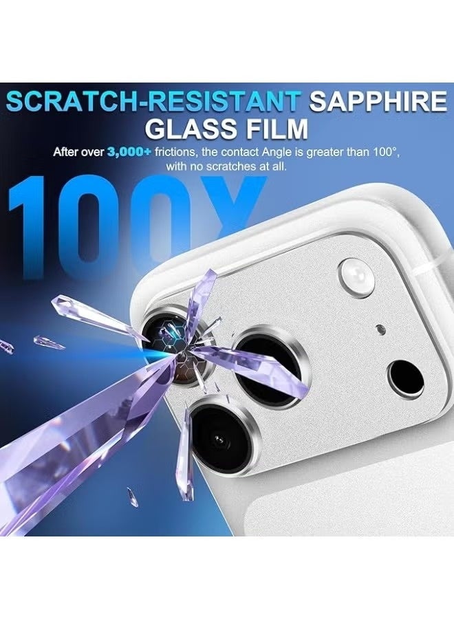 Camera protector for Apple iPhone 17 Pro - Back Camera Lens Glass Protector - 9H hardness HD clear protective glass - Lens shield/scratch-resistant camera glass protector/scratch-resistant/case compatible - Silver - Image 4