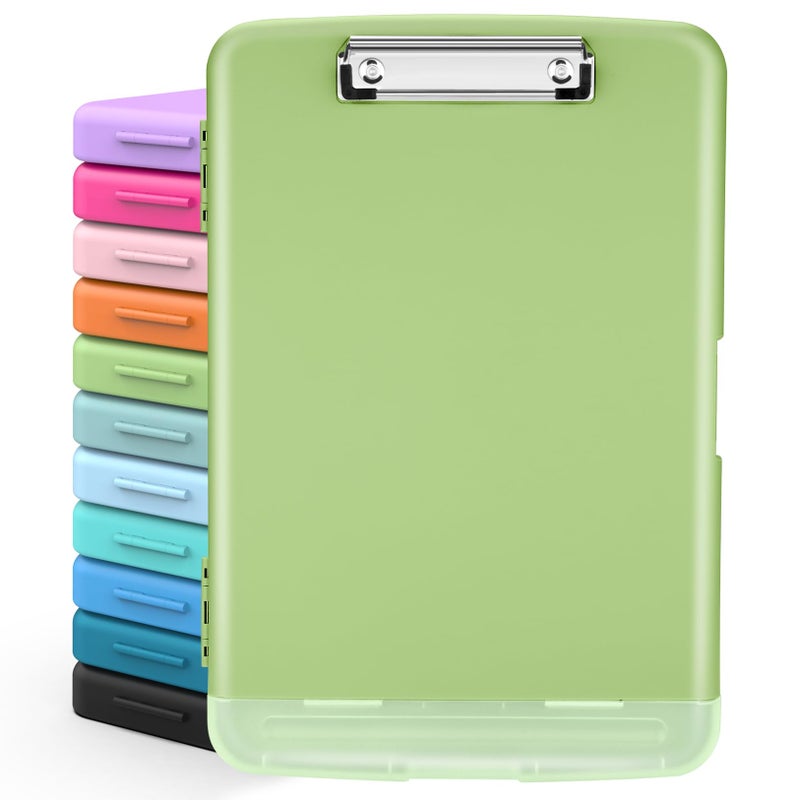 Sooez Clipboards with Storage High Capacity Clip Boards 85x11 with Storage Heavy Duty Nursing Clipboard Folder Plastic Clipboard with Pen Holder for Women Teachers Work School Office Supplies - Image 2