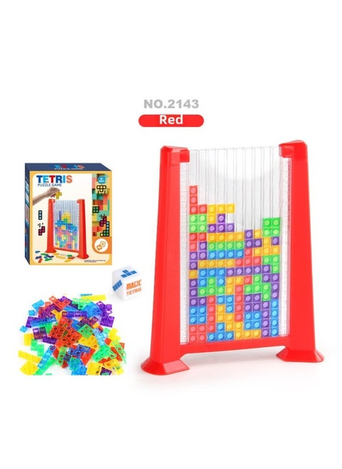 Puzzle Tetris Changeable Building Blocks Block Puzzle Desktop Game Intelligence Customs Clearance Toys-Color:2143 Tetris Puzzle Red Color Box 276.6g
