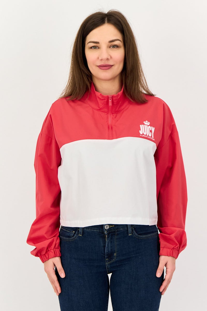 Juicy Couture Juicy By Juicy Couture Women Brand Logo Windbreaker Jacket, Multicolor - Image 1