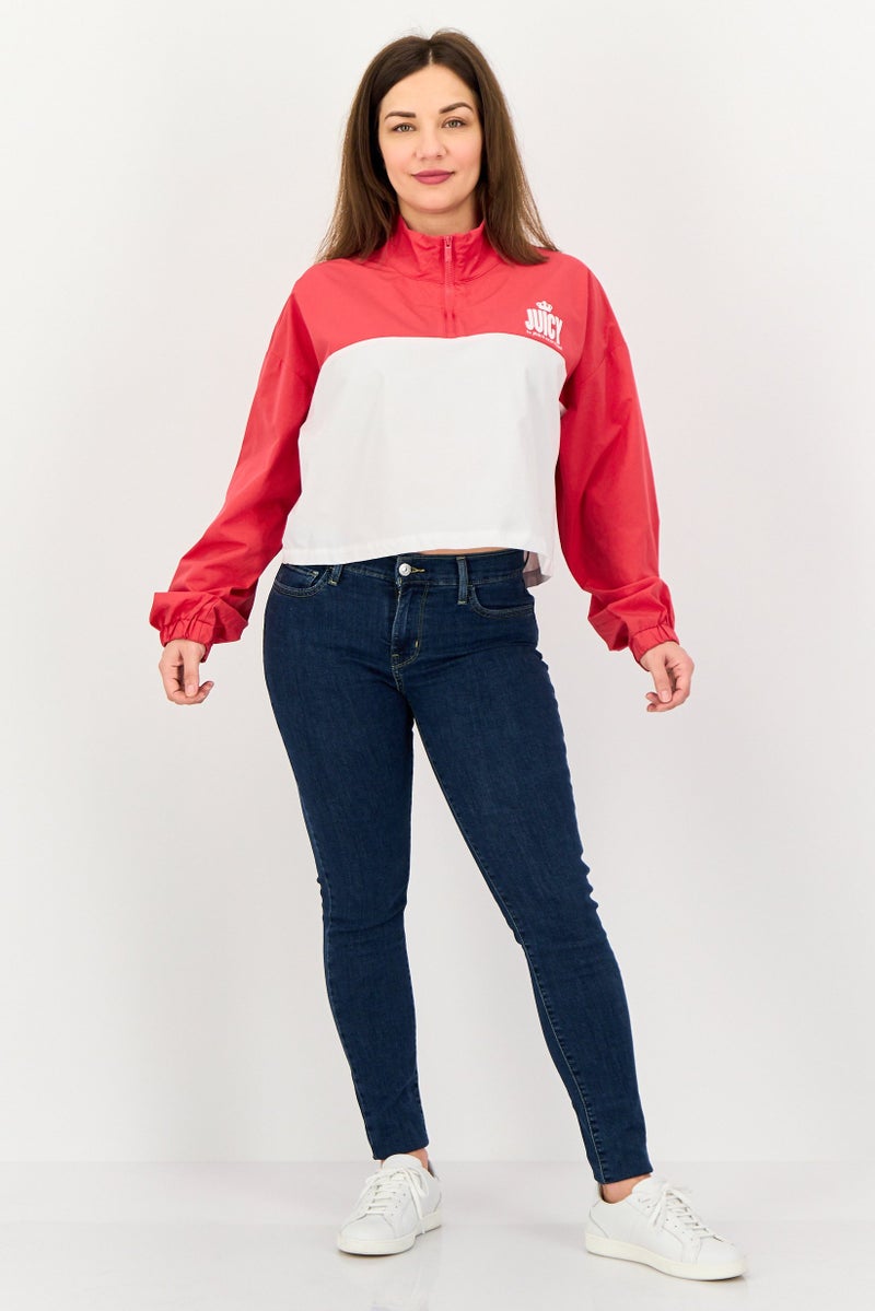 Juicy Couture جاكيت واقي من الرياح بشعار علامة جوسي باي جوسي كوتور للنساء، متعدد الألوان - Image 4