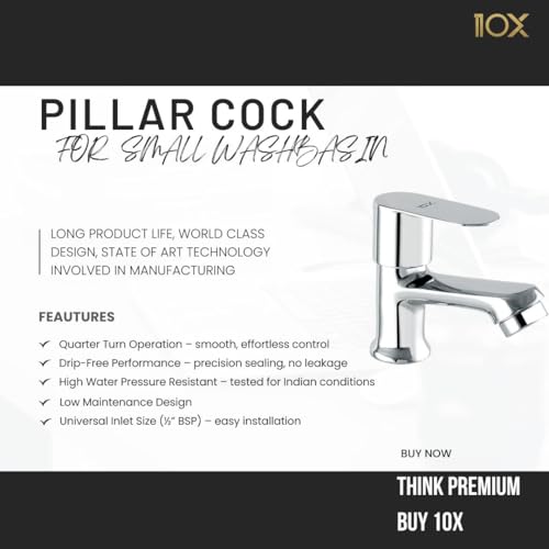 10X Pillar Cock Tap ZW-9601 for Bathroom/Kitchen Table/Deck Mount - Image 2