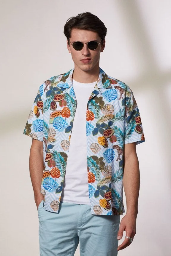 Vicomte A. Capri Floral Print Shirt 100% Cotton