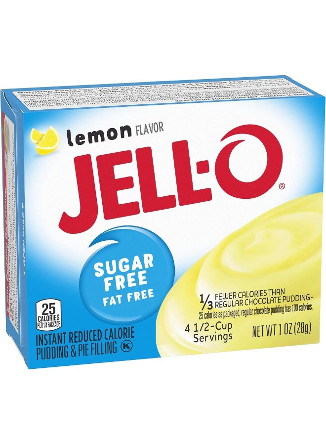 Jell-O Instant Lemon Sugar-Free Fat Free Pudding & Pie Filling (1 oz Boxes, Pack of 6) - Image 3