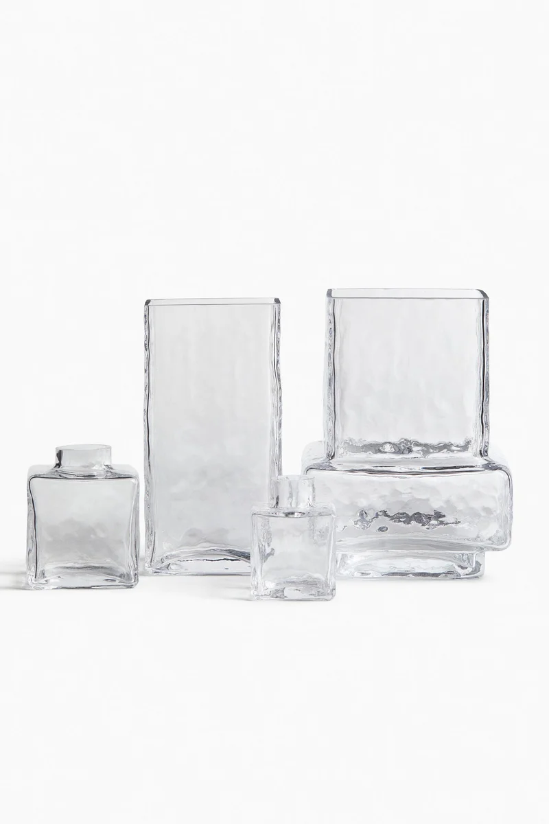 H&M Small textured-glass bud vase