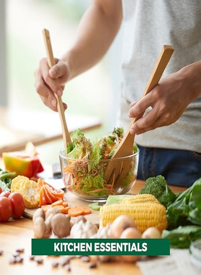Freshware Bamboo Wooden Utensils Set for Kitchen, 6-Piece, Wooden Spoons for Cooking, Cooking Utensils Set Includes Wood Spoons and Spatula, Utensil Sets for Kitchen Essentials - Image 3