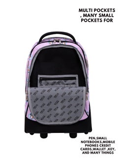 Wires 3 Piece Kids School Trolley Bag laptop compartment Big Wheels With Lunch bag & Pencil Case  - Image 3
