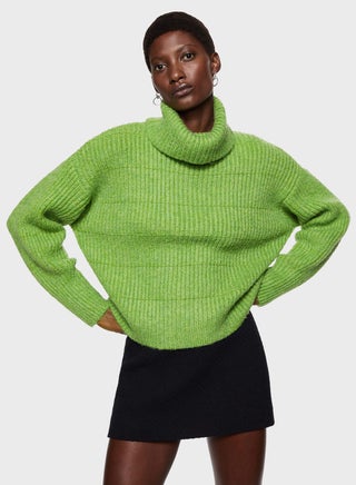 Turtle Neck Knitted Sweater