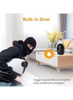 IMOU كاميرا أمان 360 درجة تصل إلى 256 جيجابايت تدعم بطاقة SD اتصال WiFi وEthernet 1080P Full HD وضع الخصوصية Alexa Google Assistant الكشف عن الإنسان ثنائي الاتجاه الصوت للرؤية الليلية Ranger 2 أسود  - Image 3