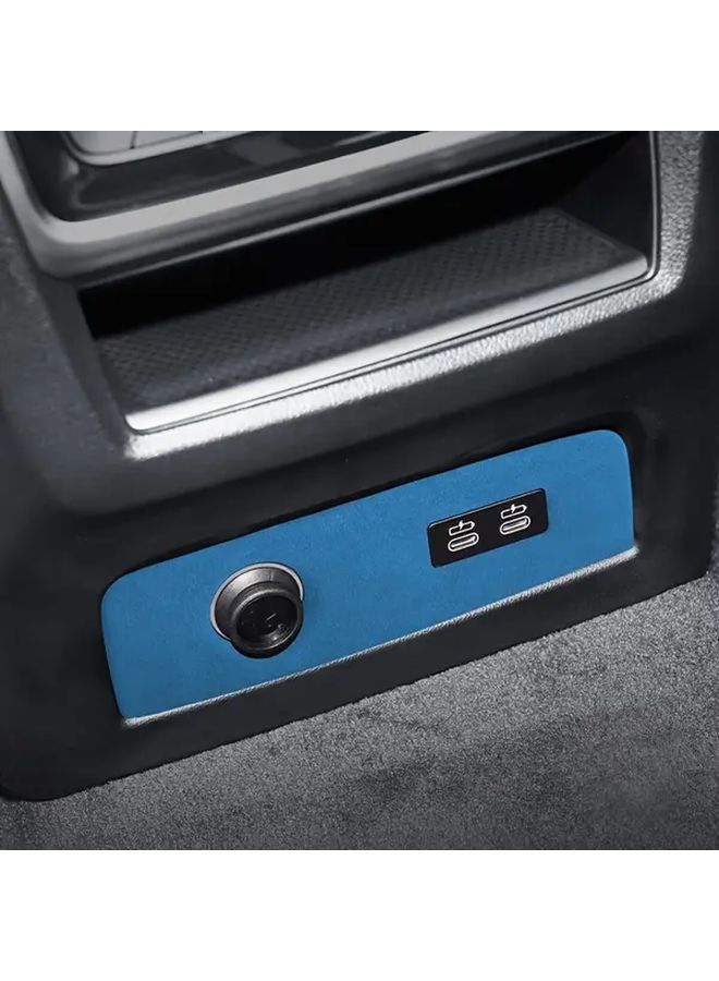 Gray USB Panel Cover For BMW X5 Luxury Rear Console Protection Trim Anti Scratch Stylish Interior Upgrade - Image 4