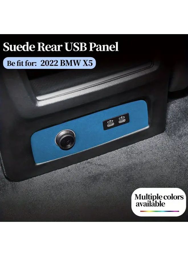 Gray USB Panel Cover For BMW X5 Luxury Rear Console Protection Trim Anti Scratch Stylish Interior Upgrade - Image 1