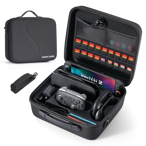 STARTRC GAMES Switch 2 Carrying Case for Nintendo Switch 2 (2025), Large All in One Hard Travel Case with Game Card Slots, Portable Carry Bag for Switch 2, Pro Controller and Other Accessories - Image 1