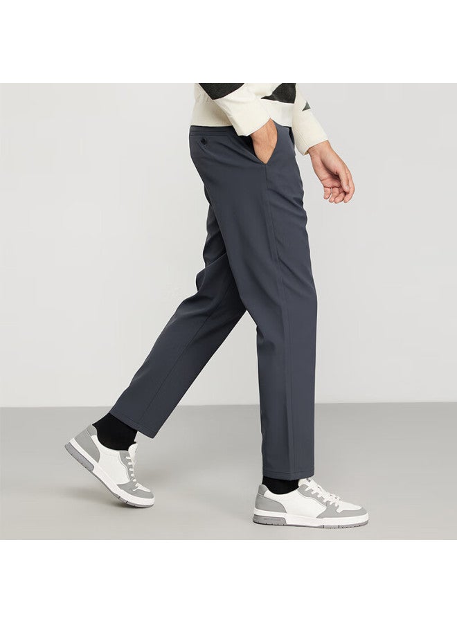 Dancing Wolves Wrinkle-resistant Business Casual Pants For Men, Versatile Men's Casual Trousers In Misty Blue, Size 28 - Image 2
