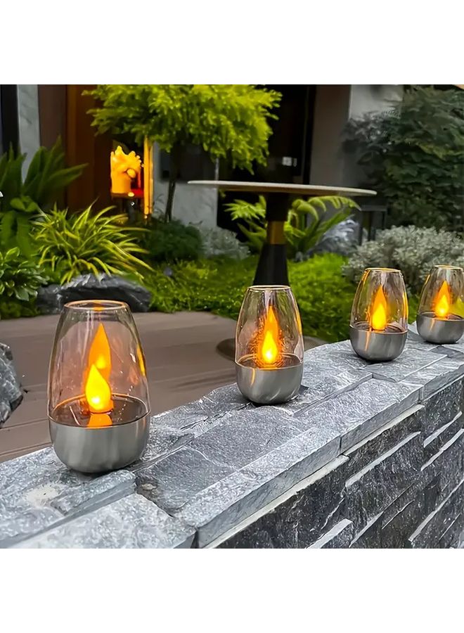 1pc Solar Flameless Candle Light Auto On Off Outdoor Indoor Garden Decoration - Image 5