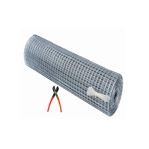 SAI PRASEEDA UV Stabilized 18 Guage Welding Wire Garden Fencing Iron Net_Tree Guard Net_Anti Bird Net_3 Feet Height X 10 Feet Length_with 1 Cutter and 100 PVC Tags SP46 - Image 1