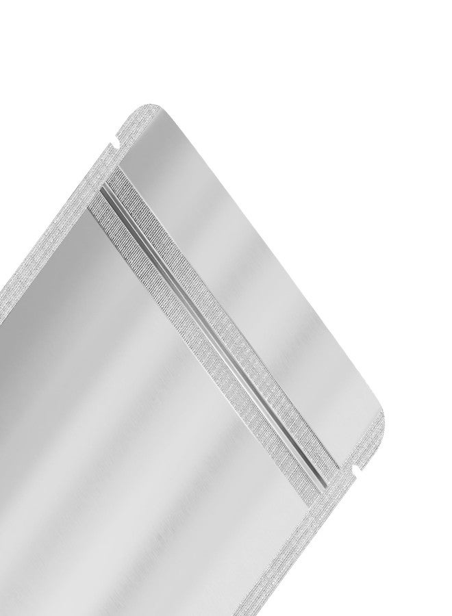 QQ Studio Clear Window Standup Colored Metallic Mylar Ziplock Bag (100 Pack) (Silver, Standup | 2oz) - Image 5