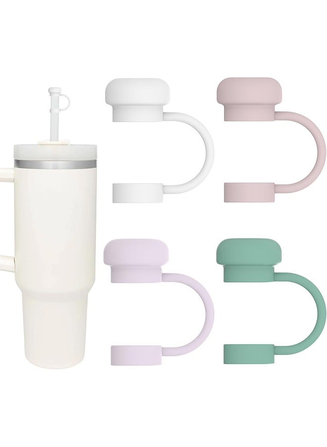 4 pcs Straw Topper Cap for Stanley Straw Cover 40 oz 30 oz 10mm Food Grade Silicone Stanley Cup Accessories Cute Large Cloud Straw Tips Cover Protector Plugs for Stanley Tumblers with Handle  - Image 1