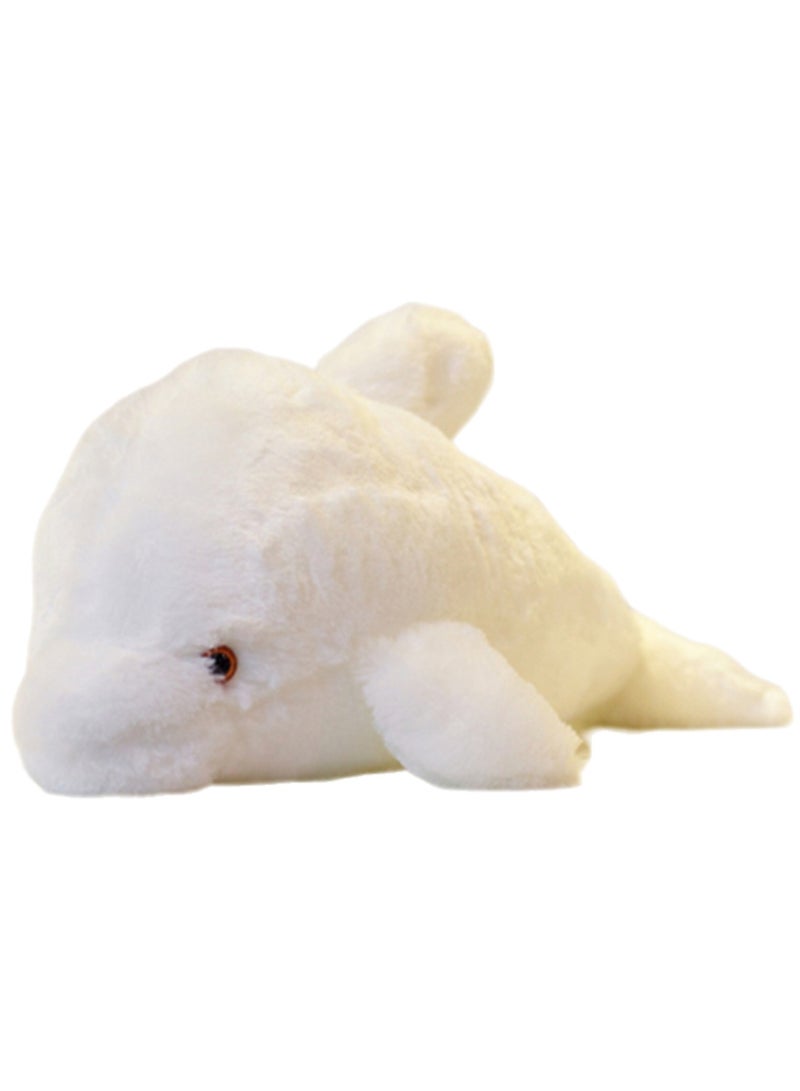 30 CM Cute Dolphin Plush Luminescence Toy Stuffed Creative LED Animal Doll For Girls And Boys All Ages Gift （White） - Image 1