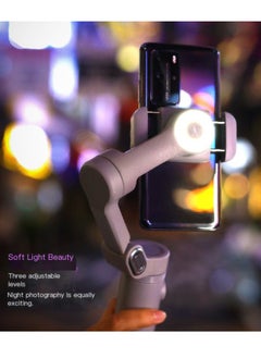 AOCHUAN Smart X 3-Axis Foldable Handheld Gimbal Stabilizer with Fill Light For Smart Phone Action Camera  - Image 5