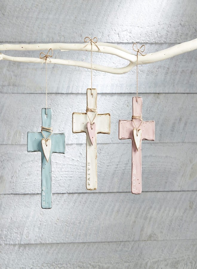 Mud Pie Spring Heart Cross, Faith, 6 1/2' x 5" - Image 2