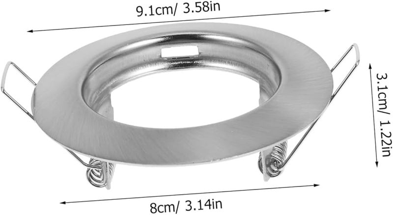 Operitacx 2 Pack Metal Recessed Light Cover Frames Round Downlight Housing Easy Installation - Image 3