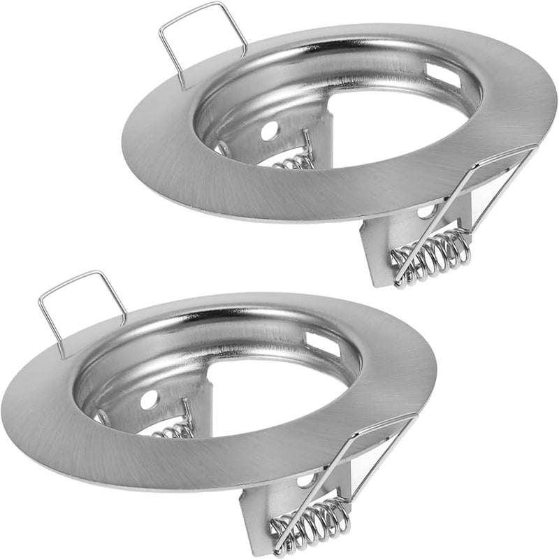 Operitacx 2 Pack Metal Recessed Light Cover Frames Round Downlight Housing Easy Installation - Image 2