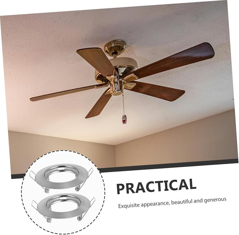 Operitacx 2 Pack Metal Recessed Light Cover Frames Round Downlight Housing Easy Installation - Image 4