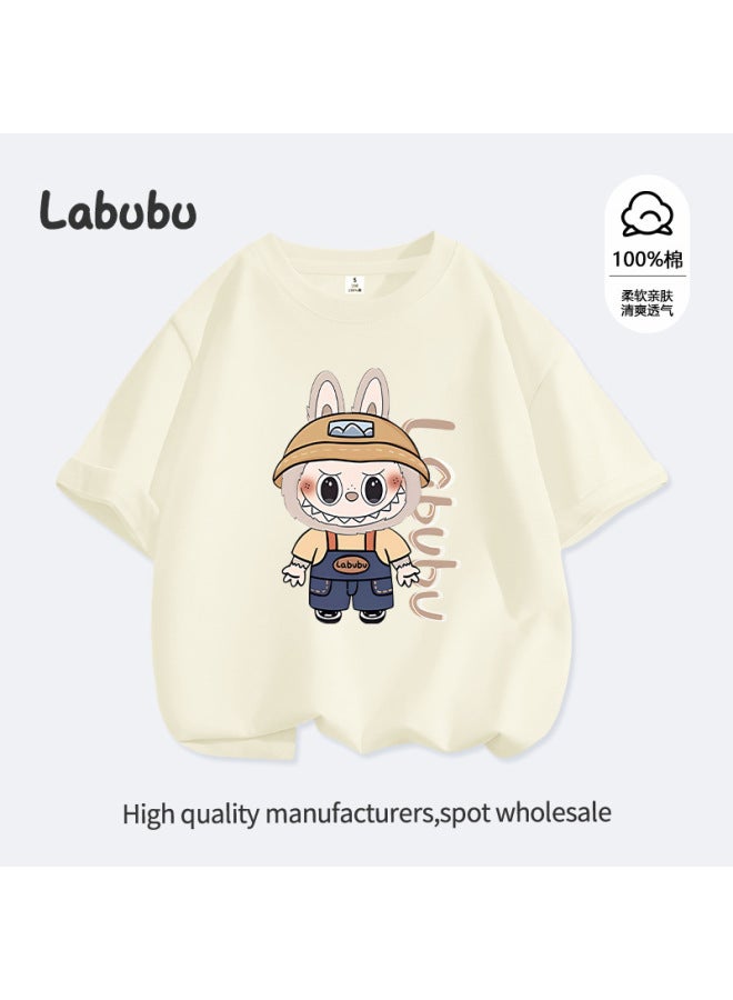 200g Hot Cute Style Cartoon Children's T-shirt Summer Pure Cotton Casual Short-sleeve Top