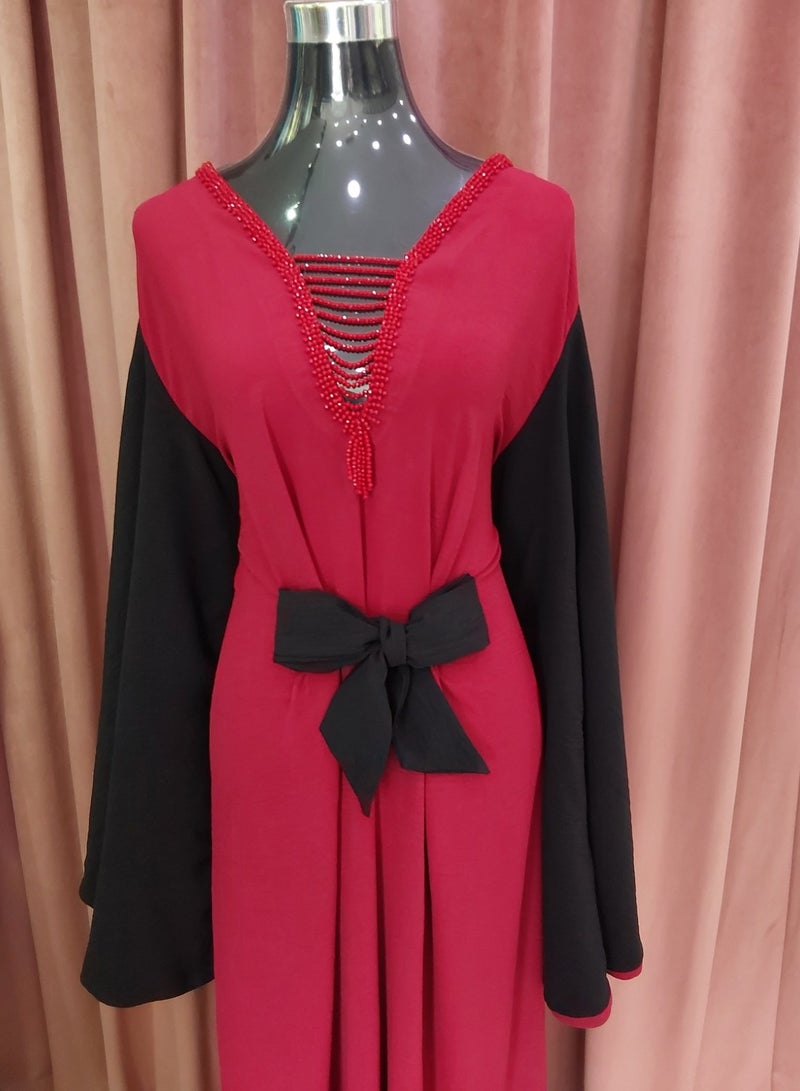 ALREESH ALBANAFSAJI DRESS RED