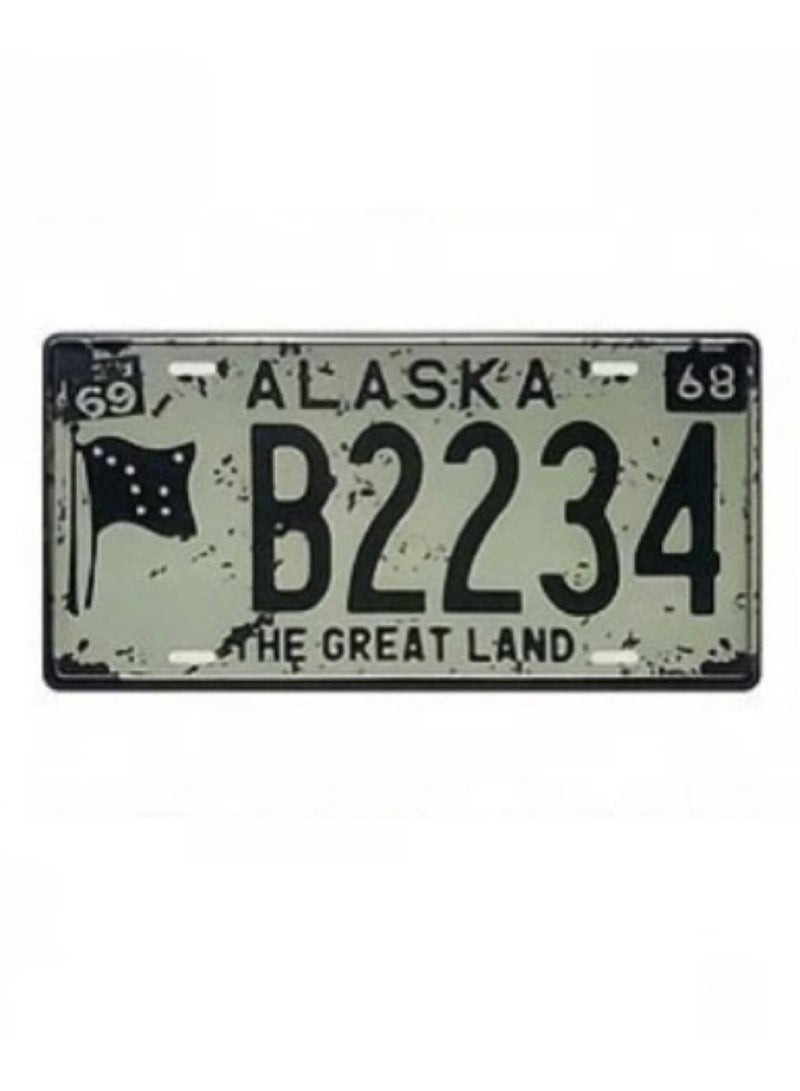 Generic Classic design car metal license plate for decoration  - Image 1