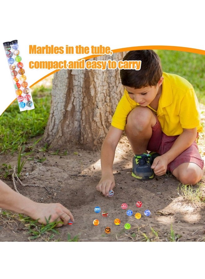 فيوتشر بلس 20 قطعة كرات زجاجية مصنوعة يدويًا كرات رخامية ملونة مستديرة 16 مللي متر/0.6 بوصة فريدة من نوعها Marlbes للأطفال لعبة الرخام الديكور هدية - Image 5