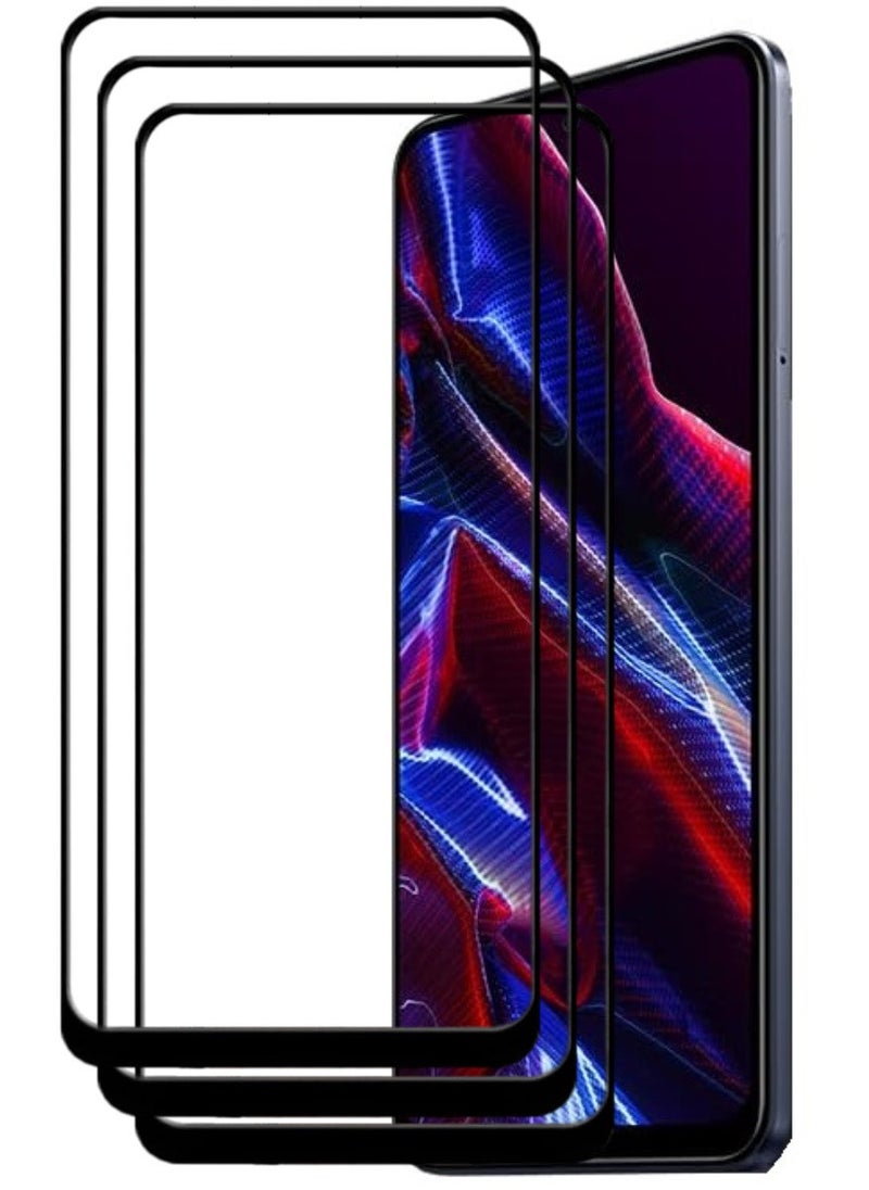 ACLIX 3 Pieces Antistatic ESD Dustproof Premium Quality High Definition Tempered Glass Screen Protector Designed For Xiaomi Poco X5 - Image 1