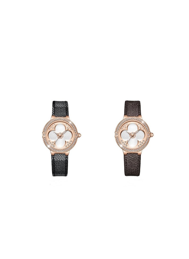 Meibin - Women's Fashion Diamond Lucky Clover Watch - Image 1