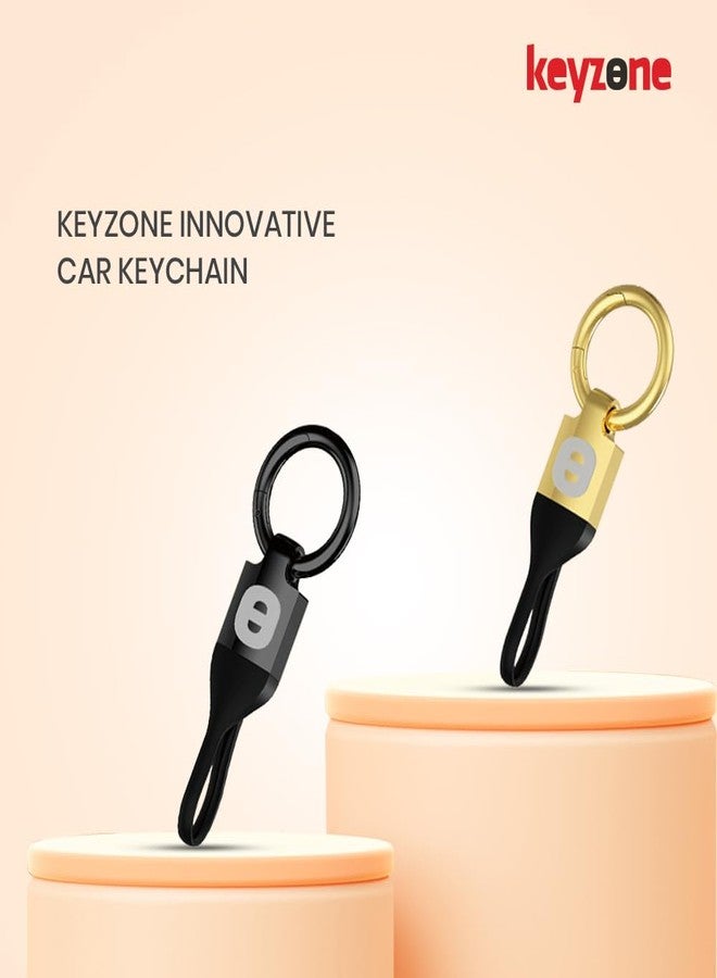 keyzone Innovative Keychain Keyring, Keyholder for Car, Bike, Domestic Keys (1, Gunmetal Grey) - Image 2