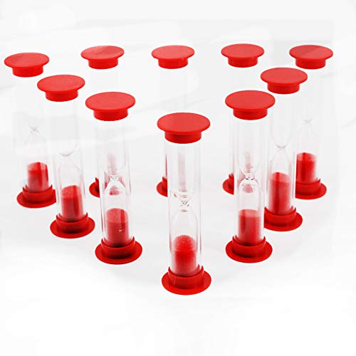 Sand Timer 1 Minute Hourglass Timer Sandglass Clock for Kids Games Classroom Home Office Kitchen Decoration Timers Thanksgiving Halloween Christmas New Year Party Decorations Pack of 10