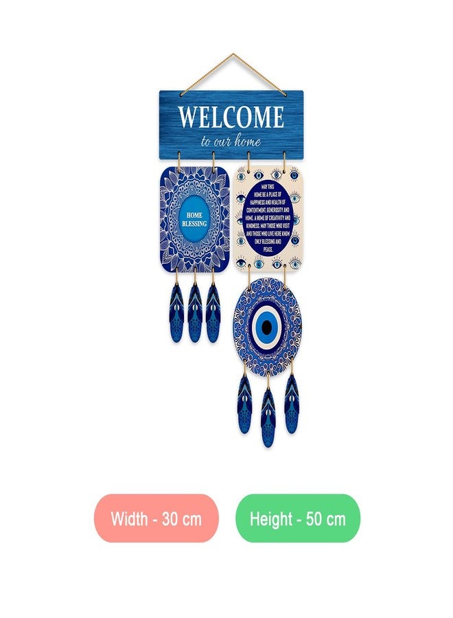 Kaameri Bazaar Evil Eye Hanging for Home Entrance, Wall Hanging for Entrance Door and Living Room, Nazar Battu for Home Entrance, Indoor Decorative Accent, Evil Eye Hanging for Cars Inside - Image 3