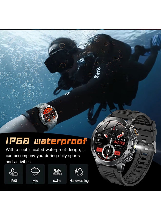 RollsTimi  LED Men'S Smart Watch with Wireless Calling 1.7" HD Large Screen, 1000mAh Battery, Long Standby Time, Flashlight, Fitness Tracker Watch, 100+ Sports Modes, Voice Assistant - Image 2