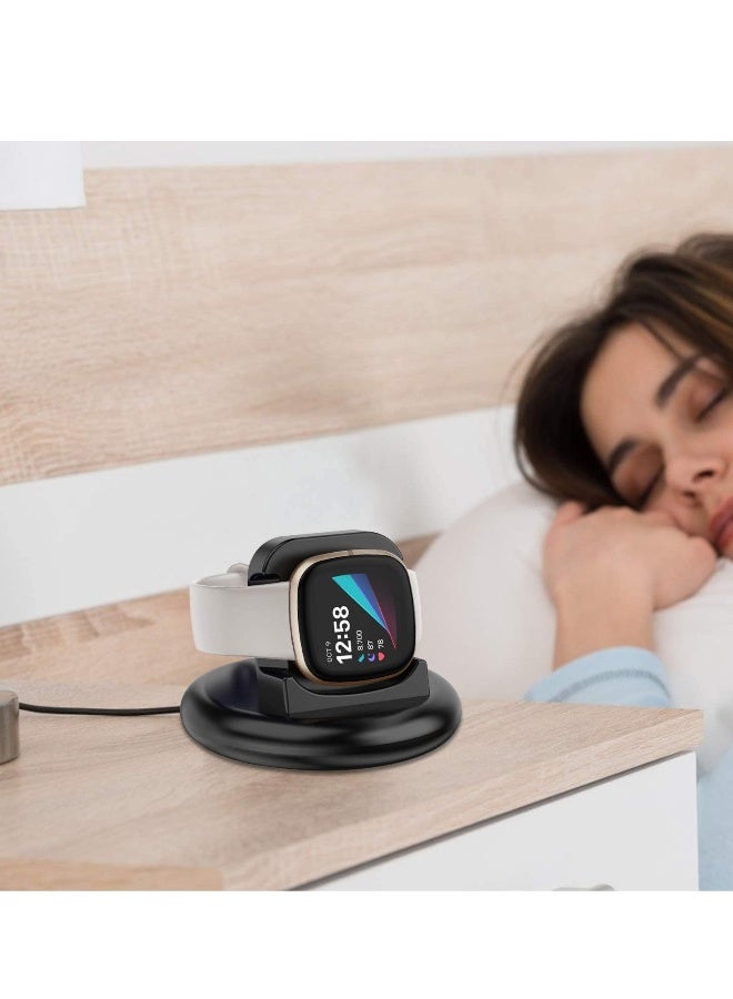 Charger Compatible with Fitbit Sense/Fitbit Versa 3 Charging Dock, Anti-Slip Replacement Cable Stand Station with 100cm Cord Accessories Cradle Base Holder for Sense/Versa 3 Smartwatch - Image 3